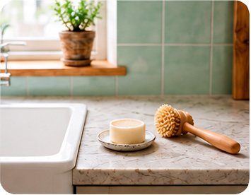 Dish Soap Bar + Brush