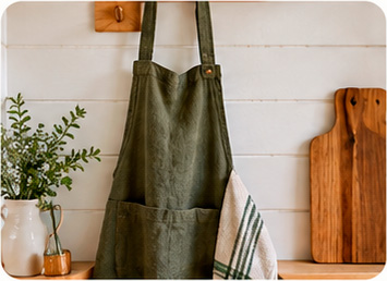 Linen Kitchen Apron